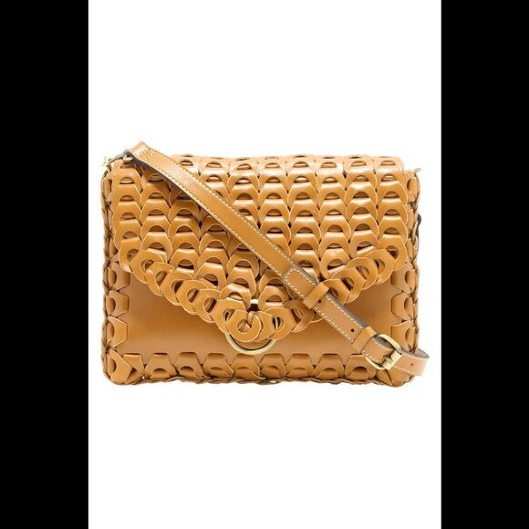 Patricia Nash Porticci Leather Chainlink Bag Hazelnut